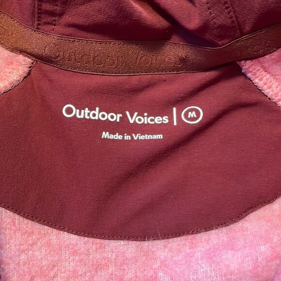 Outdoor Voices MegaFleece Half Zip Pullover Hoodie Raspberry Pink - Picture 6 of 10